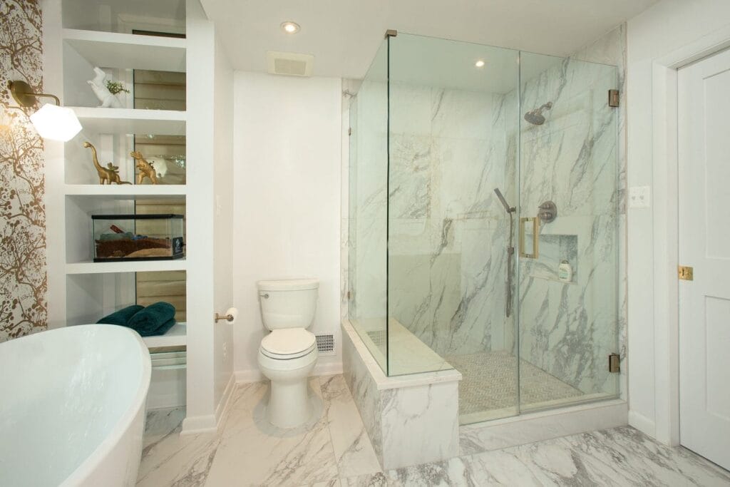 Custom shower door design example