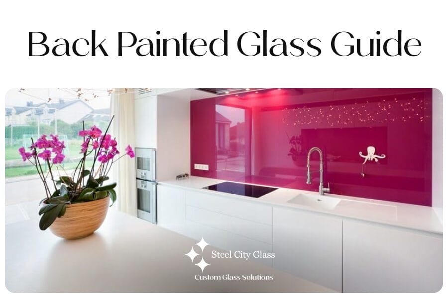 Back painted glass in the kitchen