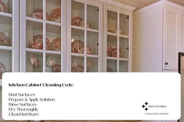 Kitchen cabinet cleaning cycle