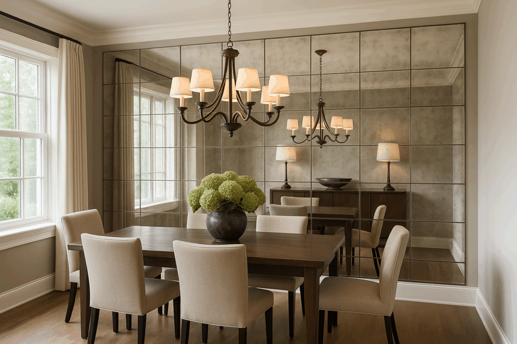 Dining room mirror design