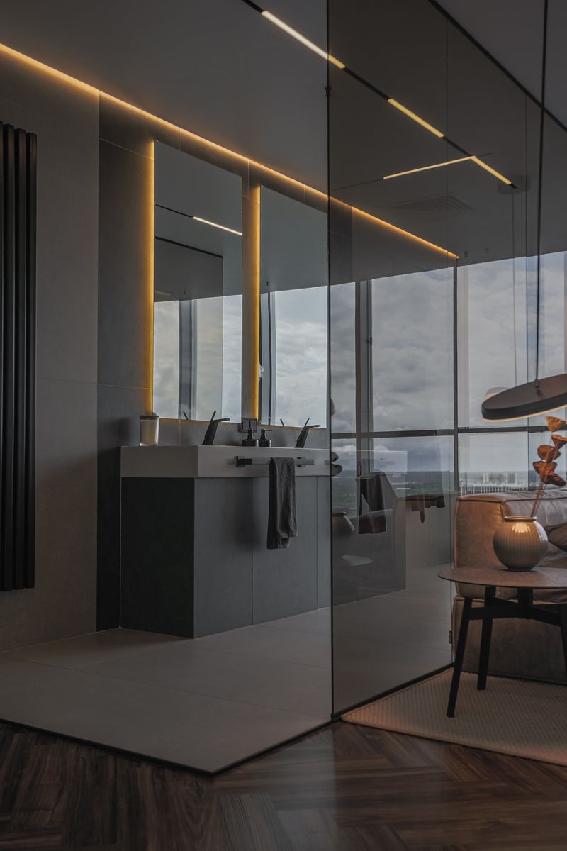 Interior design with custom glasses