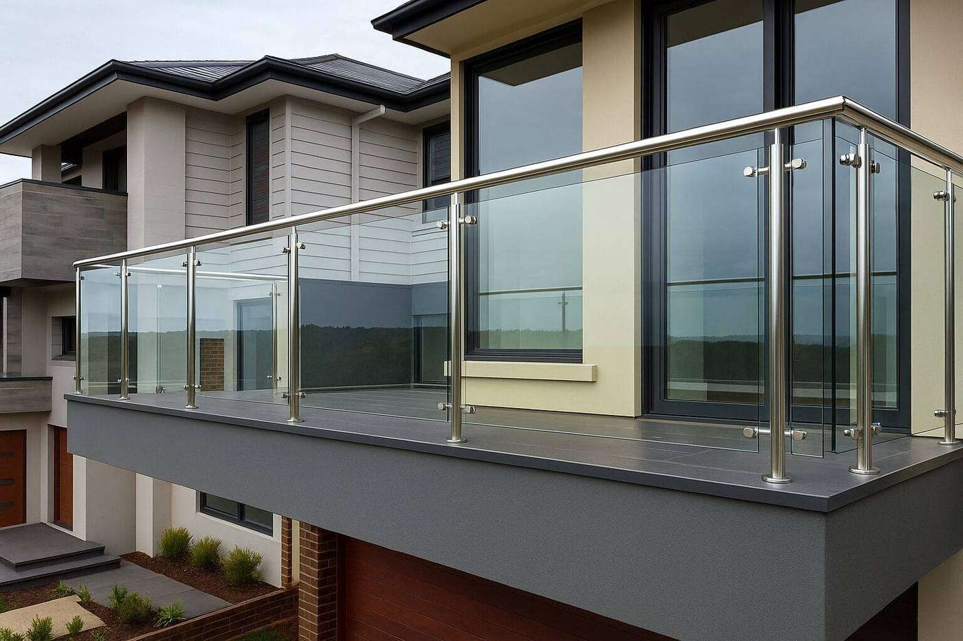 Exterior design with mirrors, a Manassas apartment